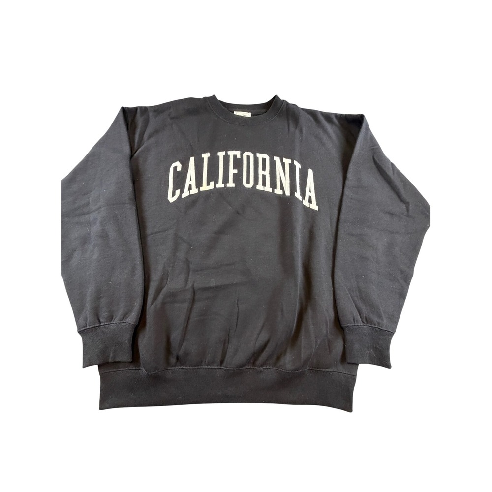 Reflex California Graphic Crewneck Sweatshirt Black Mens Small Fleece Pullover